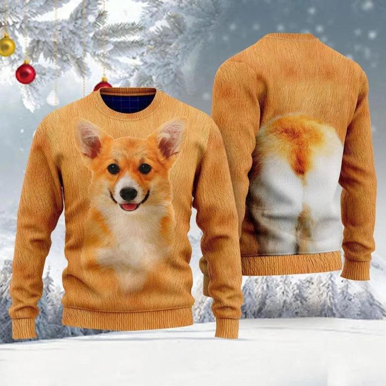 Corgi Ugly Christmas Sweater, Jumper, Dog ugly Christmas sweater for men and women