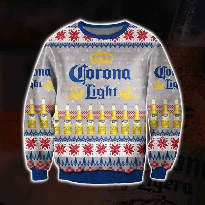 Corona Light Beer All Over Print Ugly Christmas Sweater