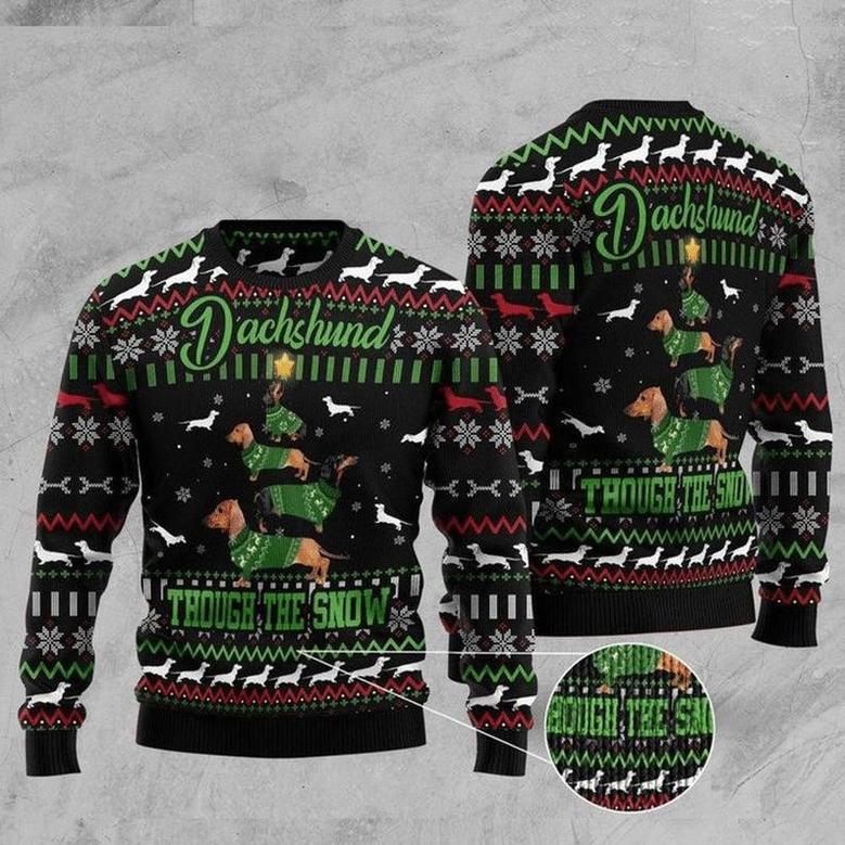 Dachshund Though The Snow Ugly Christmas Sweater