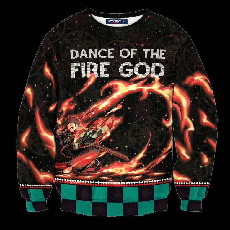 Dance Of The Fire God Ugly Christmas Sweater