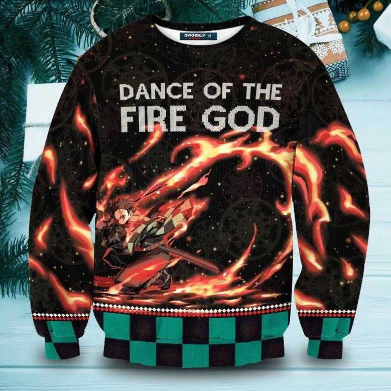 Dance Of The Fire God Ugly Christmas Sweater