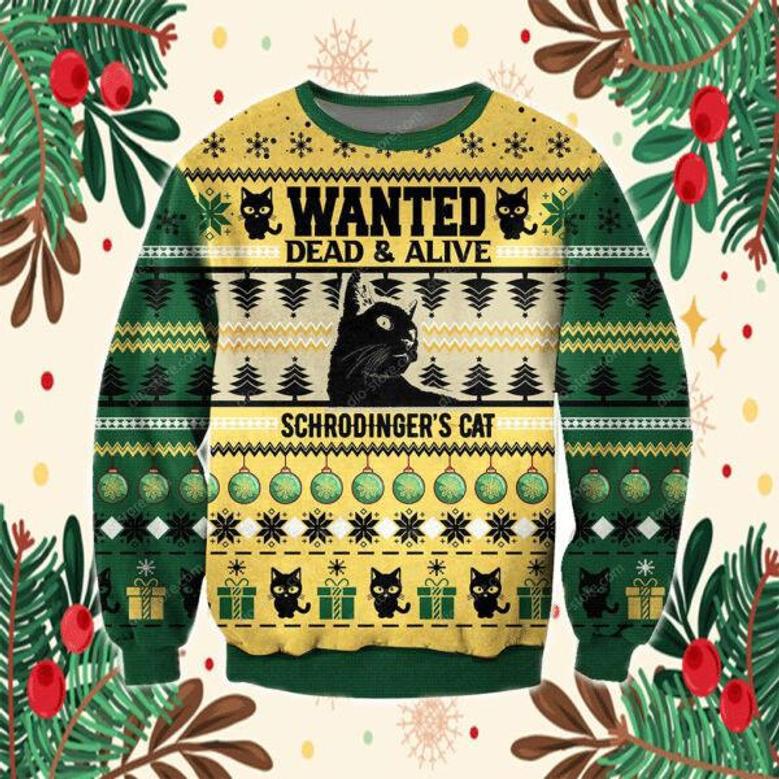 Dead Alive Schrodingers Cat Ugly Christmas Sweater