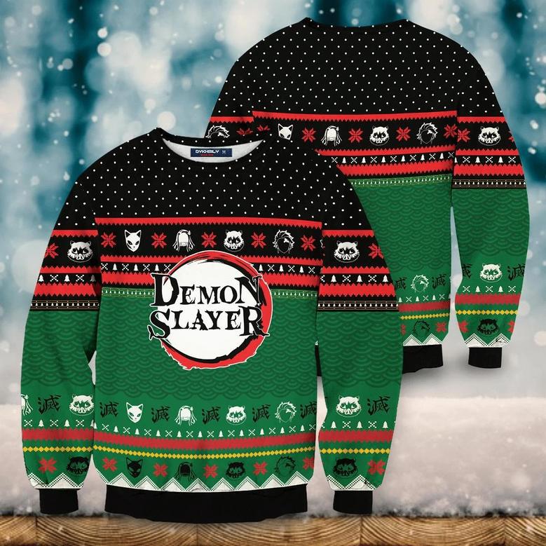 Demon Slayer Holiday Ugly Christmas Sweater