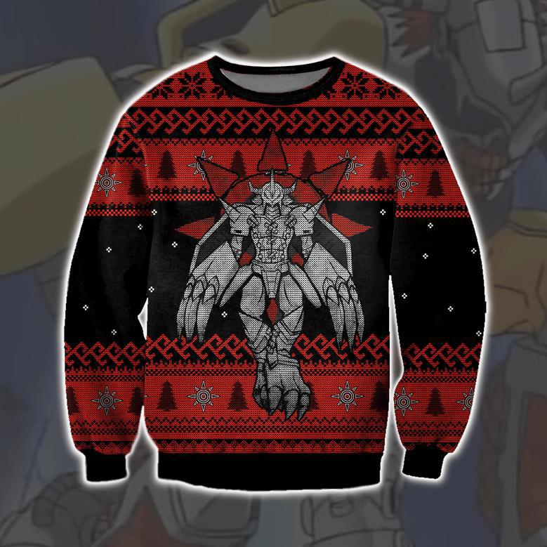 Digimon Wargreymon Print Ugly Christmas Sweater