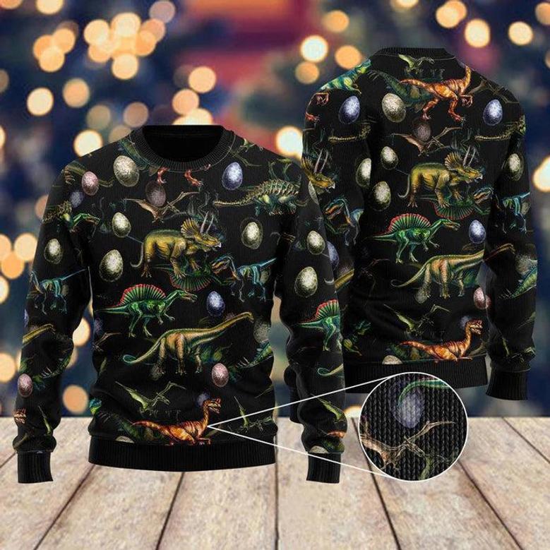 Dinosaurs Christmas Party Ugly Christmas Sweater For Men & Women