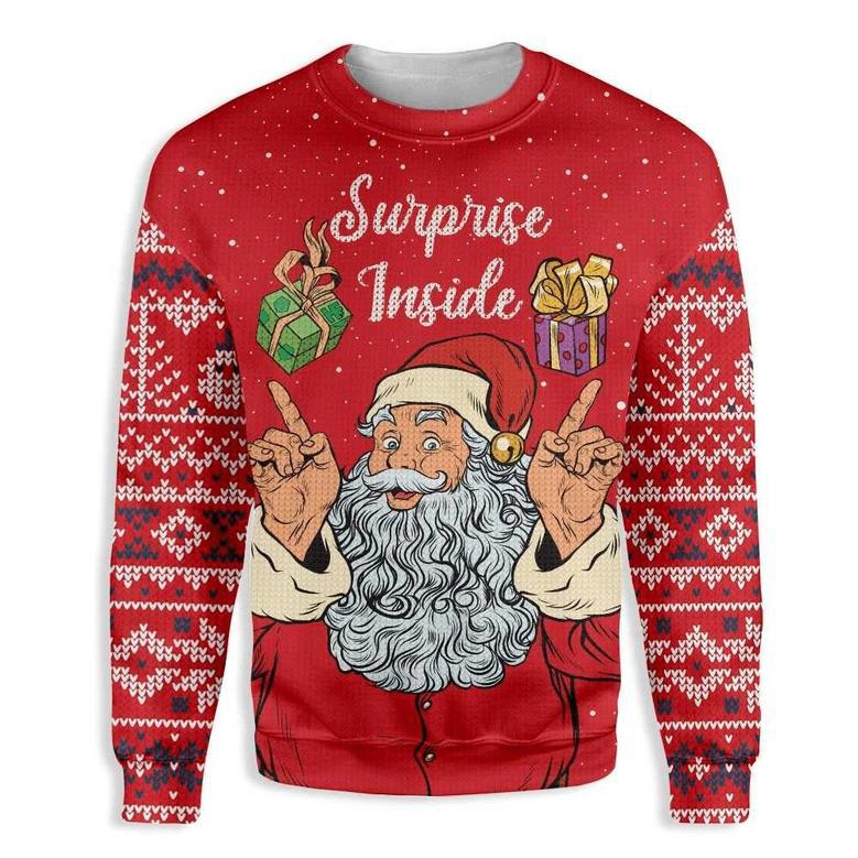 Dirty Santa Surprise Inside Ugly Christmas Sweater