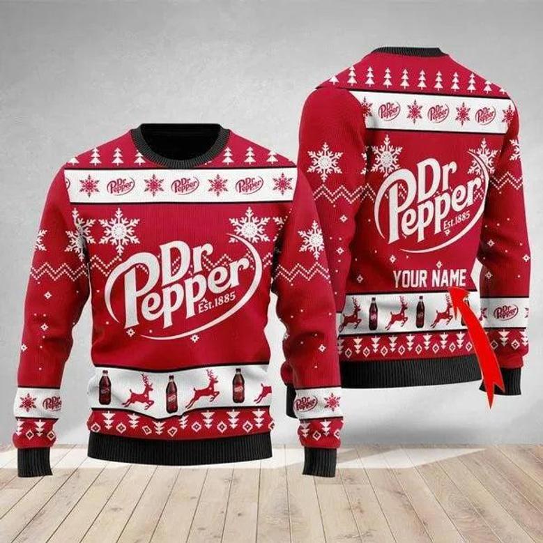 Dr Pepper Custom Ugly Christmas Sweater, Jumpers