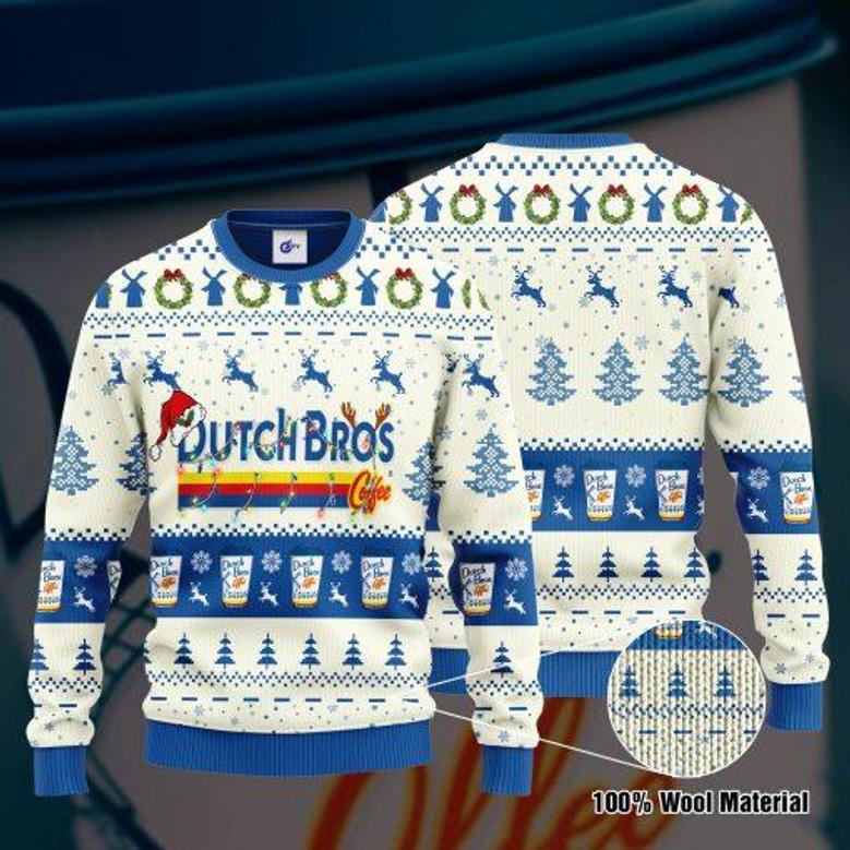 Dutch Bros Santa Hat Christmas Ugly Christmas Sweater