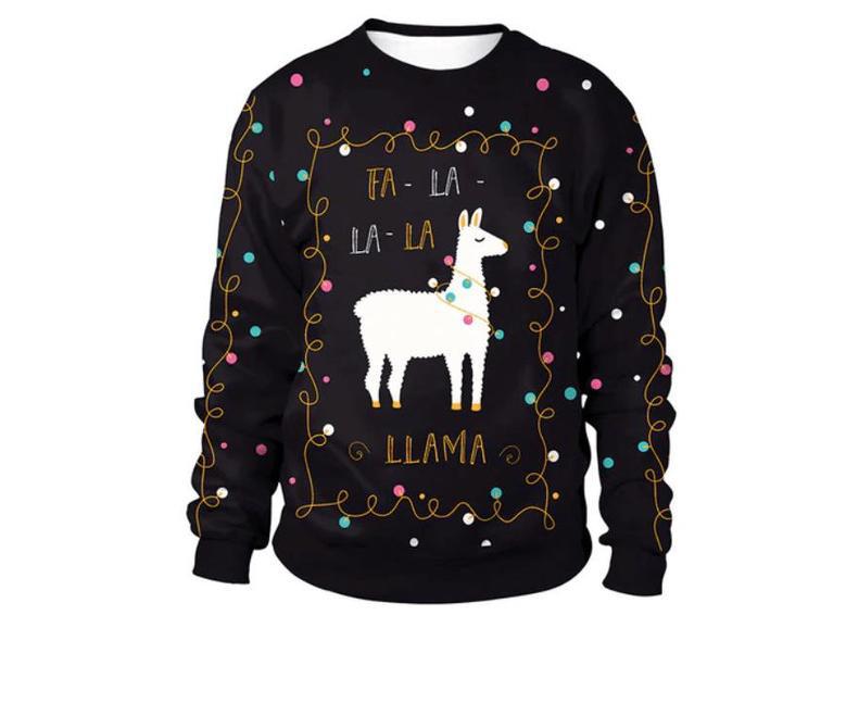 Fa La La La Llama Ugly Christmas Sweater