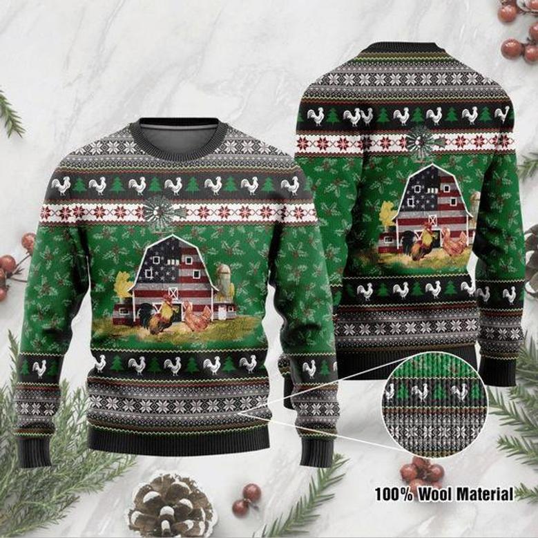 Farming Chickens Ugly Christmas Sweater