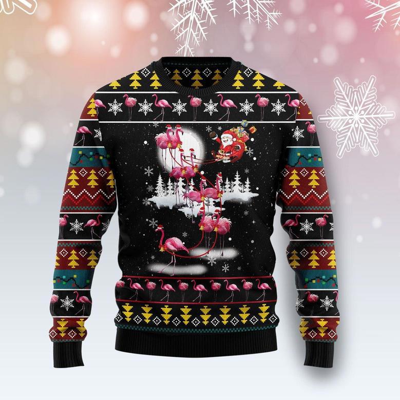 Flamingo Reindeer Ugly Christmas Sweater