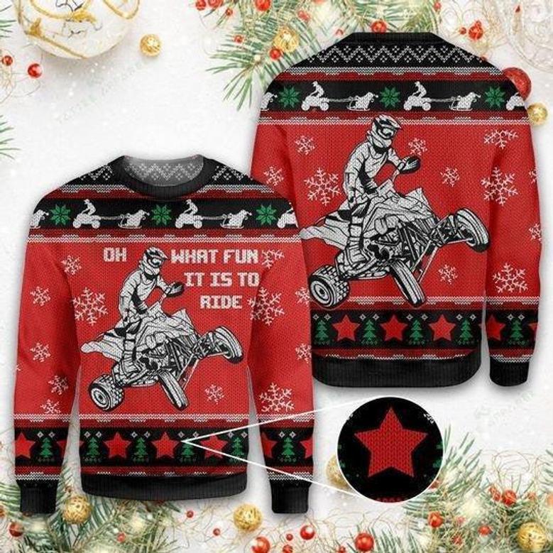 Four Wheels Oh What Fun Ugly Christmas Sweater