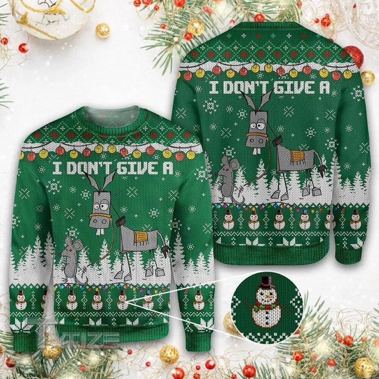 Funny i dont give a rats ass Ugly sweater