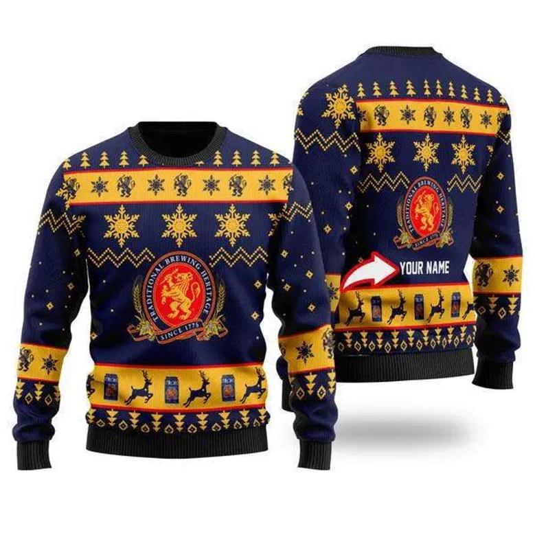 Funny Stroh’S Beer Personalized Ugly Christmas Sweater, Jumpers