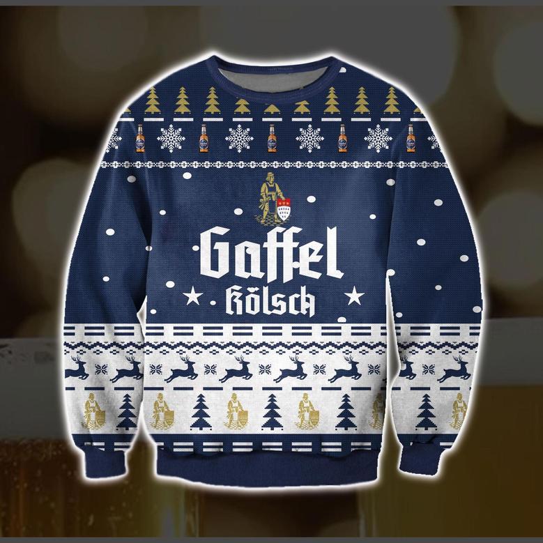 Gaffel Kolsch Beer All Over Print Ugly Christmas Sweater