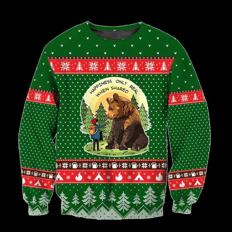 Go Camping Play With Bear Ugly Christmas Sweater