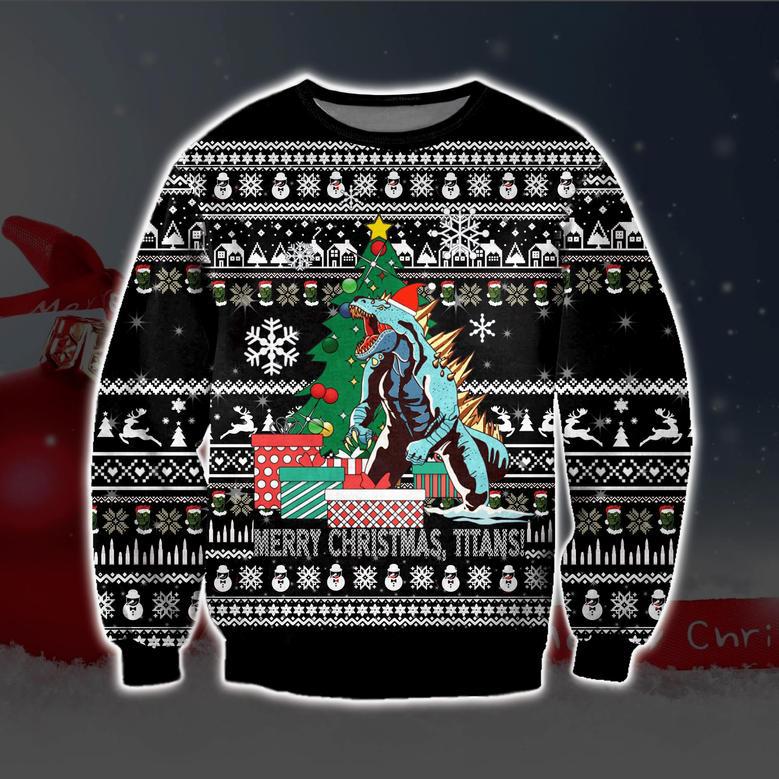 Godzilla Ugly Christmas Sweater