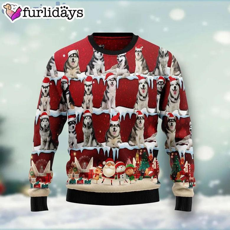 Golden Retriever Cute Dog All Over Print Ugly Christmas Sweater, Jumper