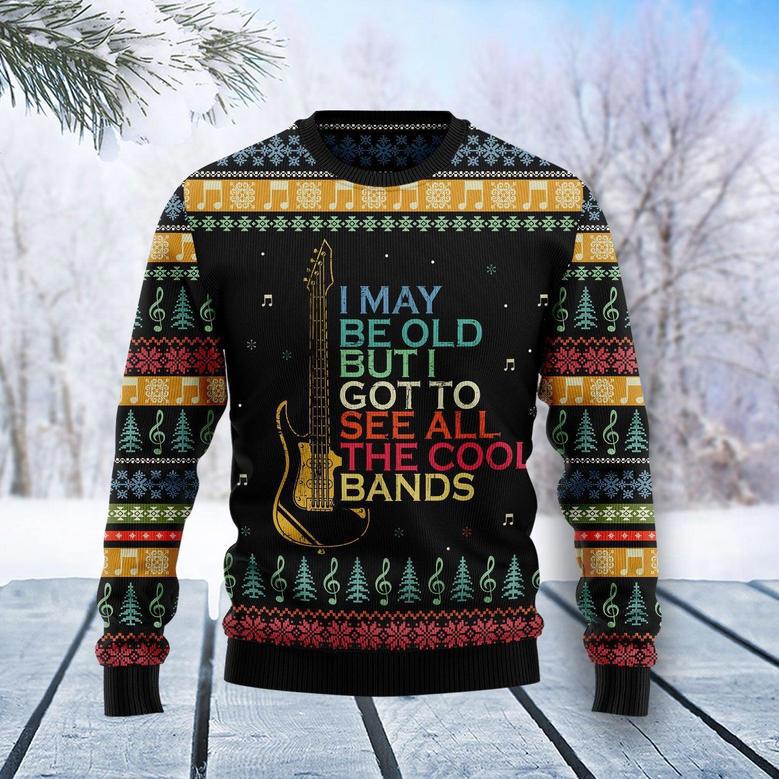 Guitar Old Vintage Ugly Christmas Sweater