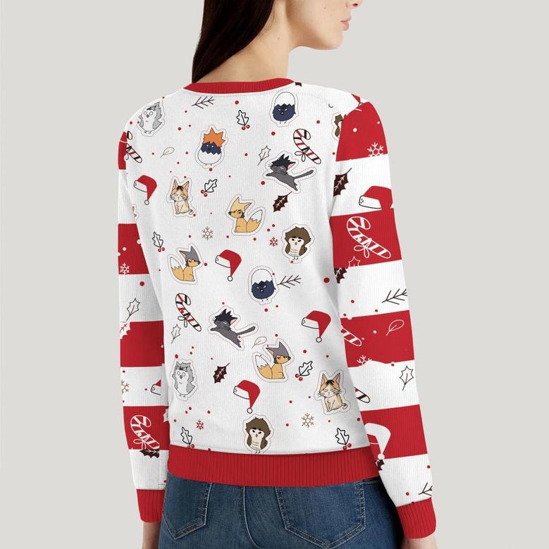 Haikyuu Chibi Animals Ugly Christmas Sweater