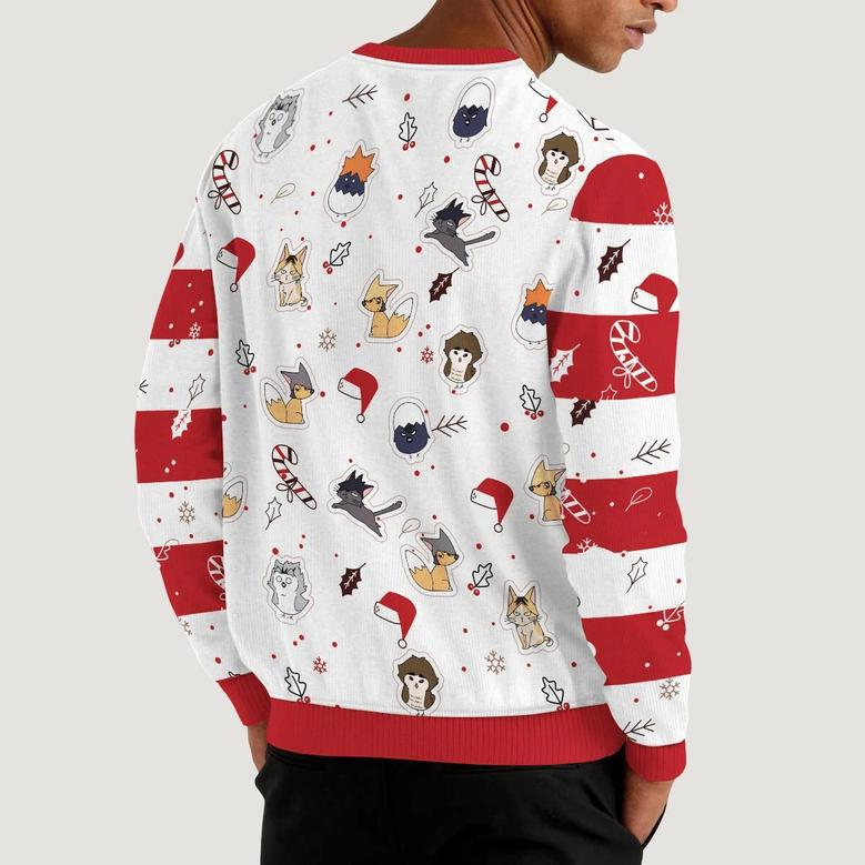 Haikyuu Chibi Animals Ugly Christmas Sweater