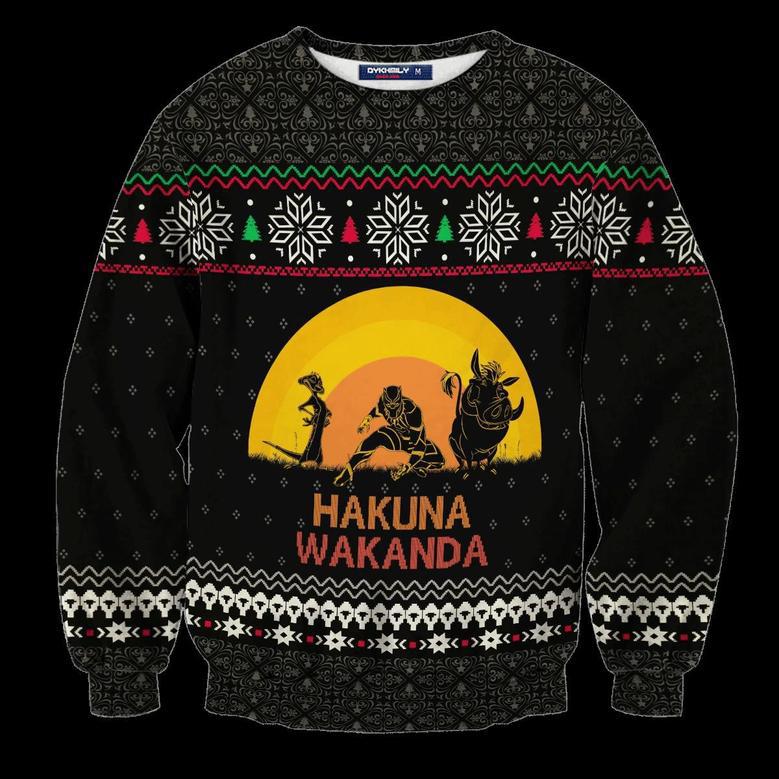 Hakuna Wakanda Ugly Christmas Sweater