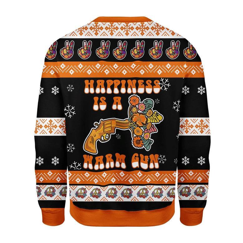 Happiness Is A Warm Gun Ugly Christmas Sweater