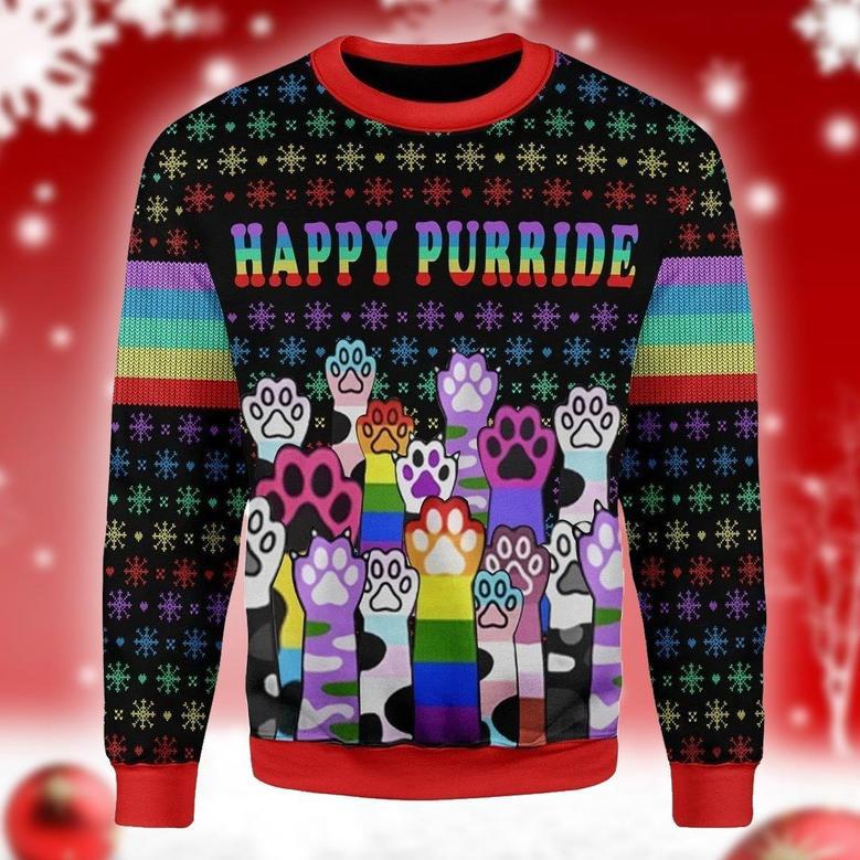 Happy Purride LGBT Ugly Christmas Sweater