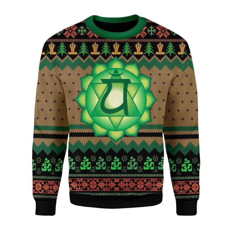 Heart Chakra Ugly Christmas Sweater