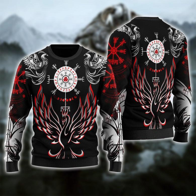 Helm of Awe With Valknut Ugly Christmas Sweater