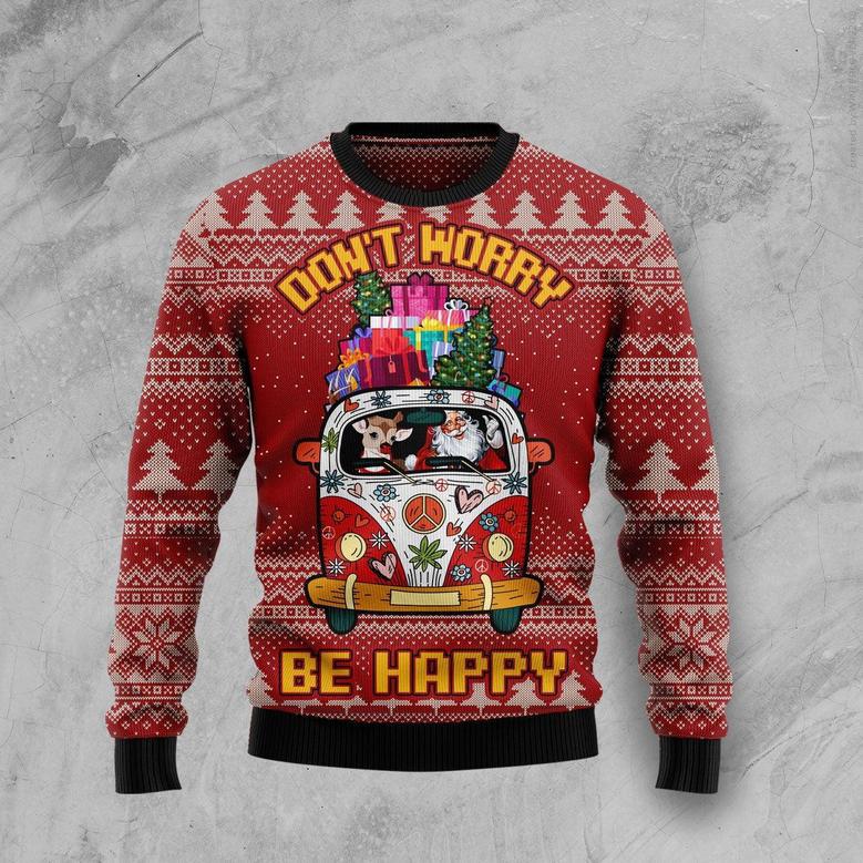 Hippie Car Ugly Christmas Sweater