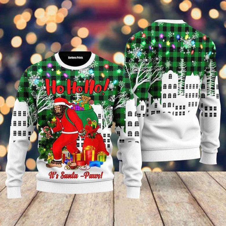 Ho Ho Ho It’s Santa Paws Christmas Ugly Christmas Sweater For Men & Women