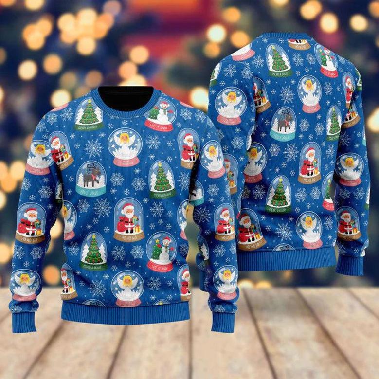 Holly Jolly Merry And Bright Pattern Ugly Christmas Sweater For Men & Women