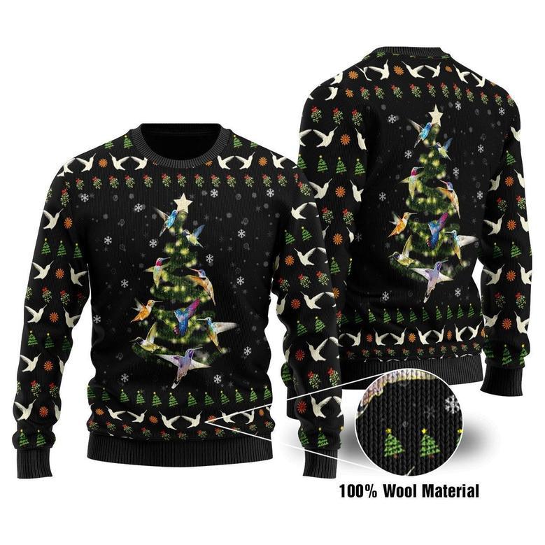 Humming Bird Tree Ugly Christmas Sweater