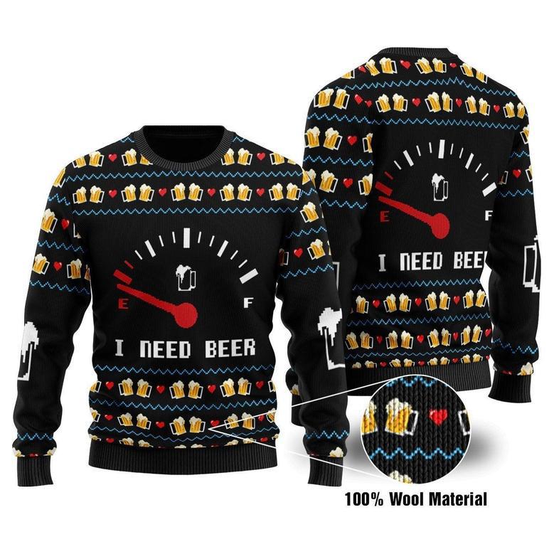 I Need Beer Ugly Christmas Sweater