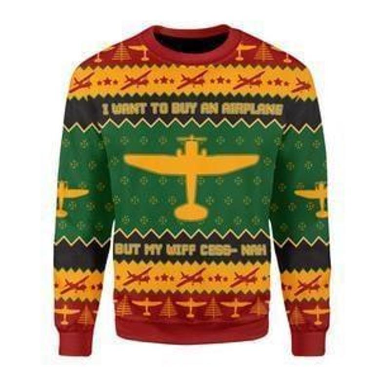 I Want to Buy an Airplane Ugly Christmas Sweater