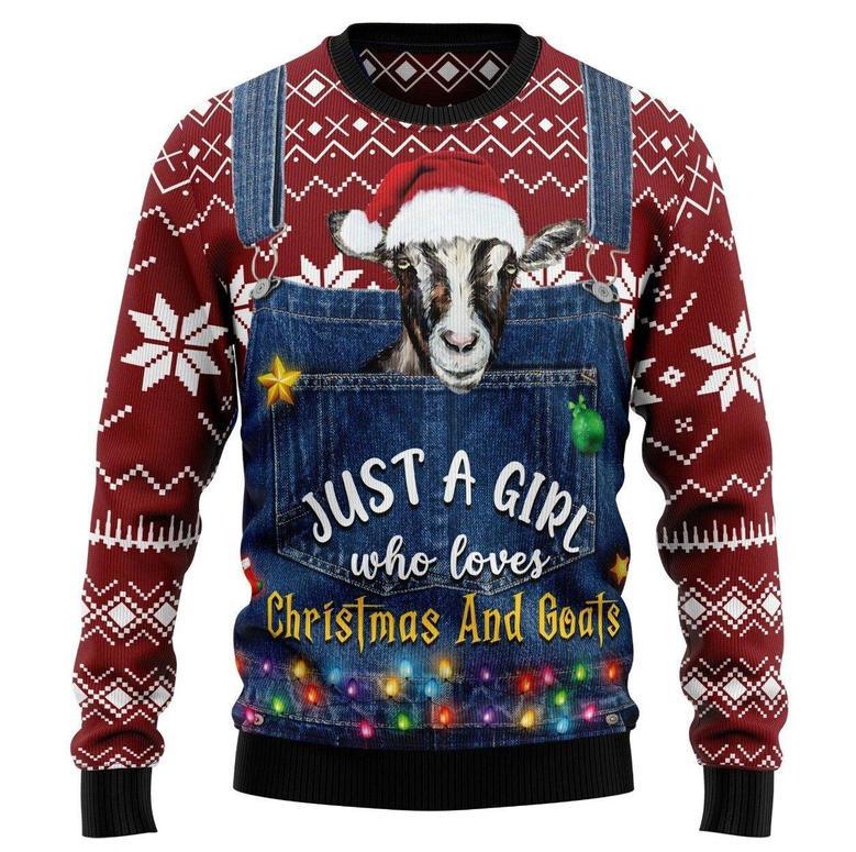 I’m Just A Girl Who Loves Goats Ugly Knitted Christmas Sweater