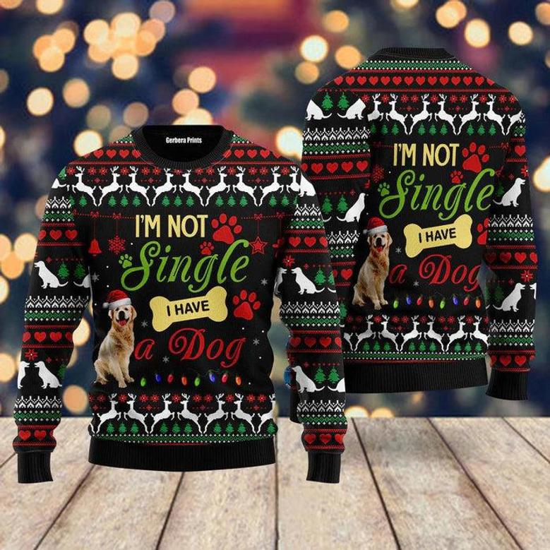 I’m Not Single I Have A Golden Retriever Ugly Christmas Sweater For Men & Women