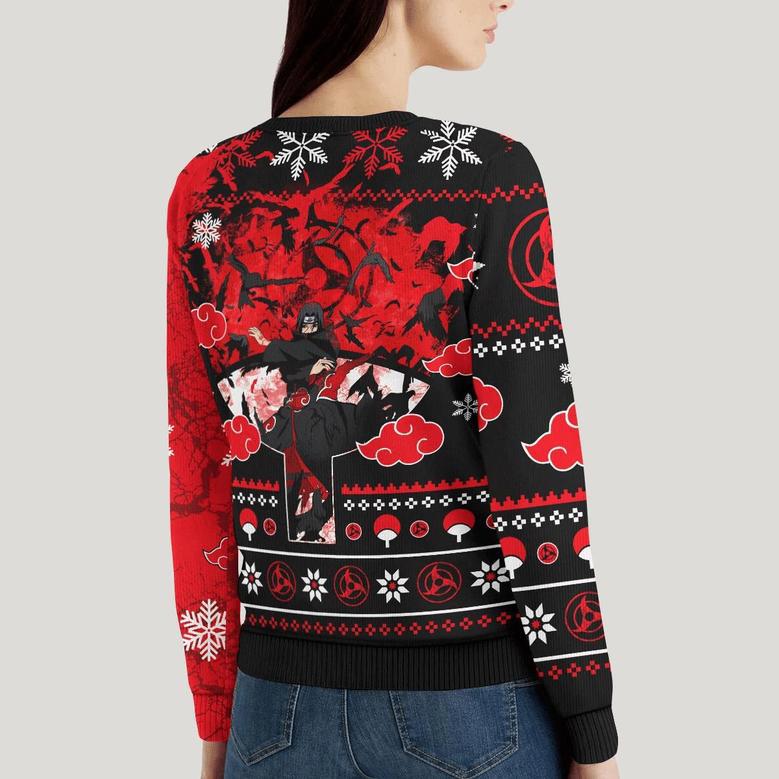 Itachi Summoning Crow Ugly Christmas Sweater