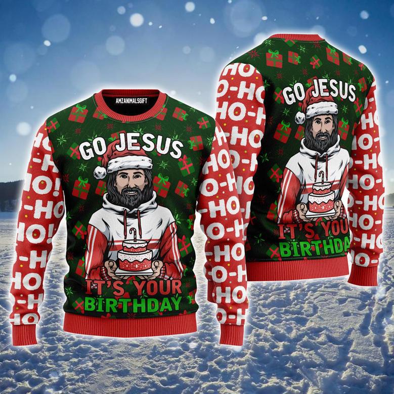 Jesus Ugly Sweater, Go Jesus It’s Your Birthday Ugly Sweater