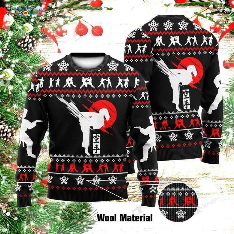 Karate girl christmas sweater