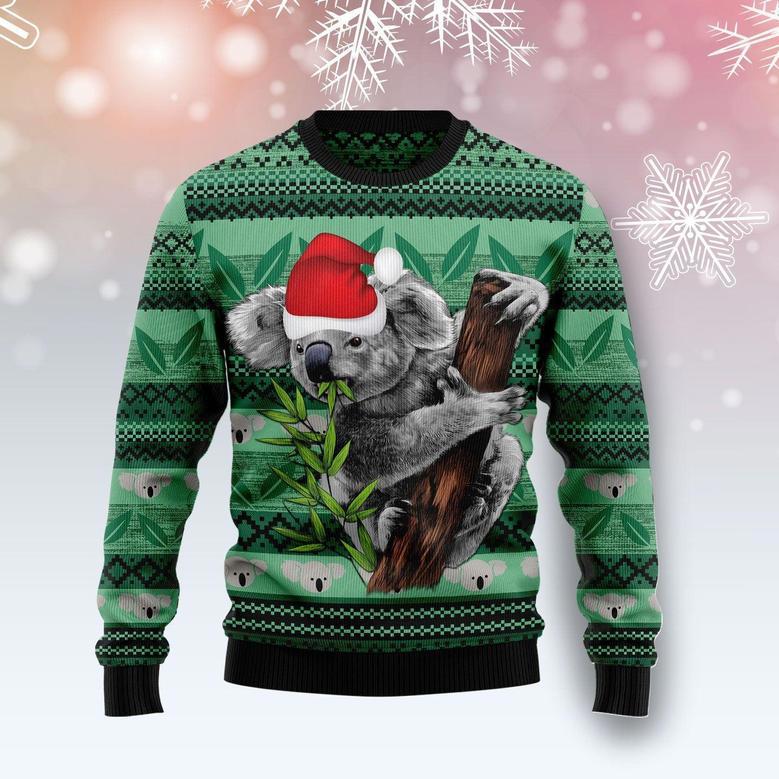 Koala Green Leaf Ugly Christmas Sweater