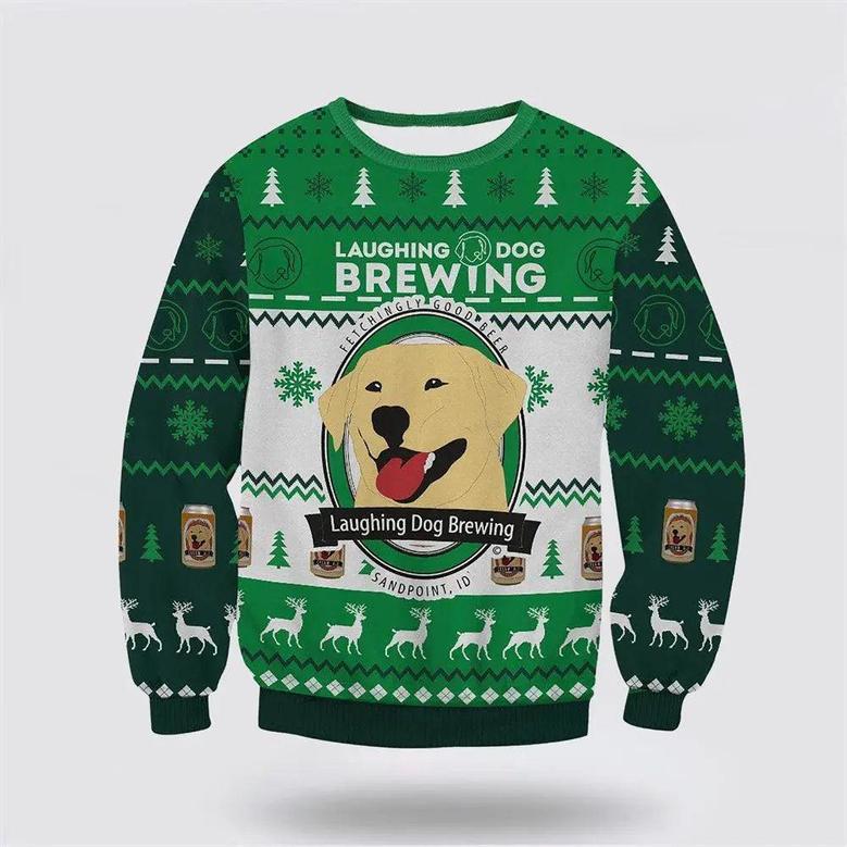 Laughing Dog Brewing Christmas Ugly Sweater – Dog Lover Christmas Sweater