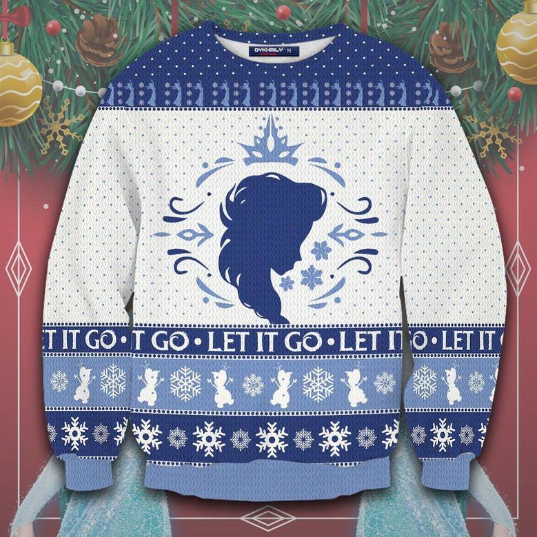 Let It Go Elsa Ugly Christmas Sweater