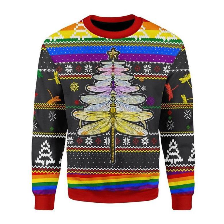 LGBT Dragonfly Ugly Christmas Sweater