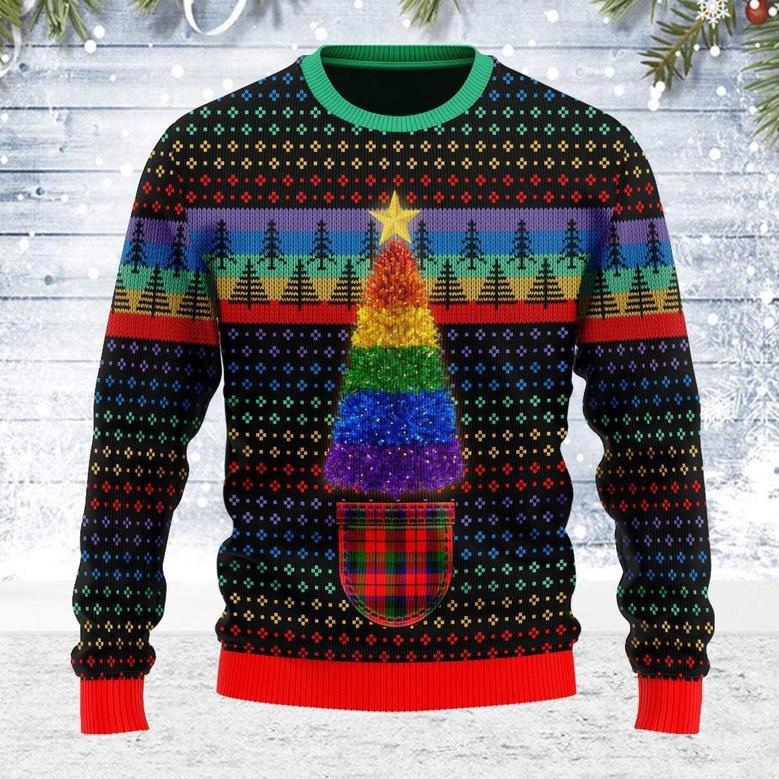 LGBTQ+ Christmas Tree Ugly Christmas Sweater