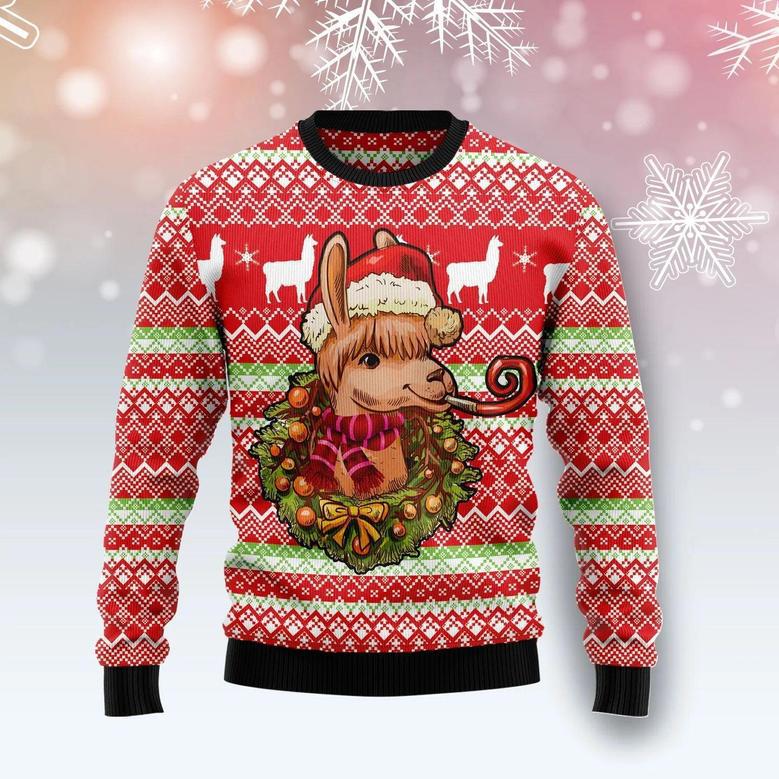 Llama Loves Christmas Ugly Christmas Sweater