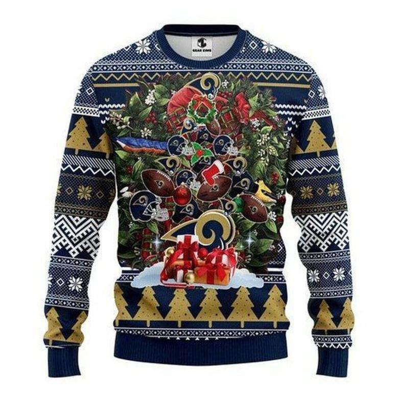 Los Angeles Rams Tree Ugly Christmas Sweater