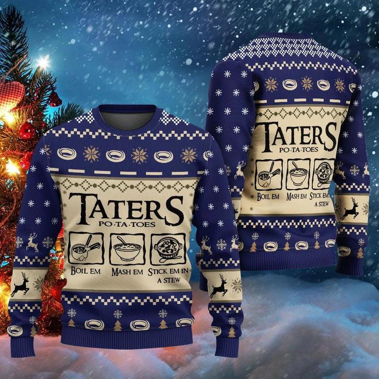 Lotr Taters Potatoes Ugly Christmas Sweater