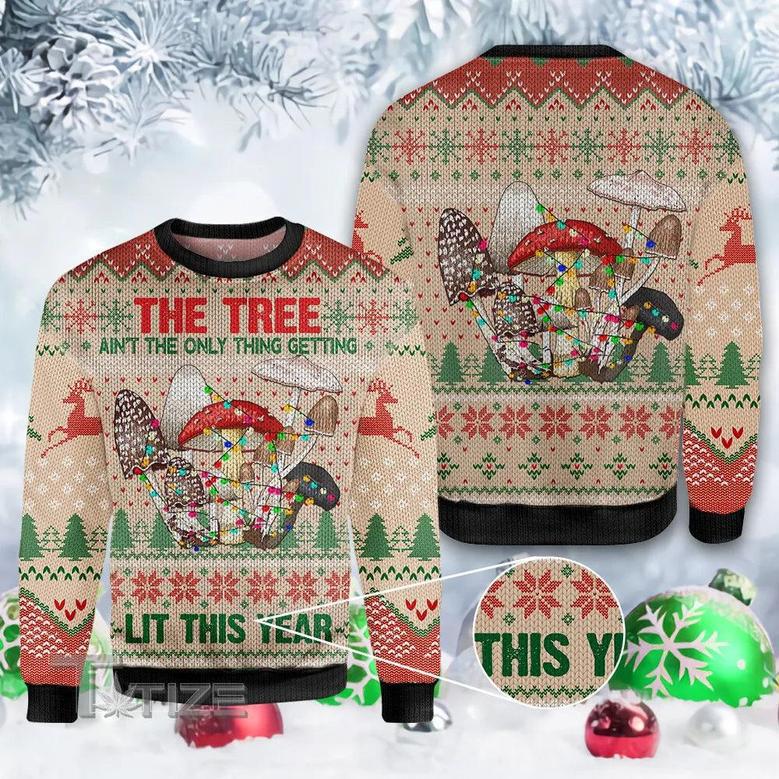 Magic Mushroom Lit This Year Ugly sweater